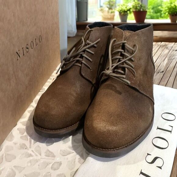 Nisolo Everyday Daytripper Leather Chukka Boots Waxed Brown Lace-Up Men’s - Picture 2 of 15